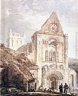 Thomas Girtin The West Front of Jedburgh Abbey, Scotland painting